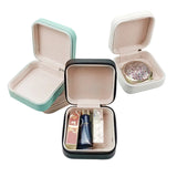 Travel Jewelry Storage Box PU Leather Earrings Ring Necklace Case