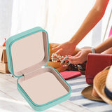 Travel Jewelry Storage Box PU Leather Earrings Ring Necklace Case