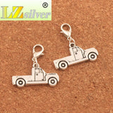 Truck Charm Beads Heart Floating Lobster Clasps 12Pcs