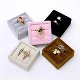 Velvet or Linen Ring Display Holder Tray Black Beige Pink Brown Jewelry Display