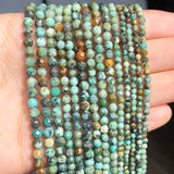 African Turquoise Waist Beads 2-4mm Loose Stone Beads 15''