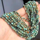 African Turquoise Waist Beads 2-4mm Loose Stone Beads 15''