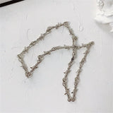 Wire Brambles Iron Unisex Choker Necklace Gothic Punk Style Thorns Chain