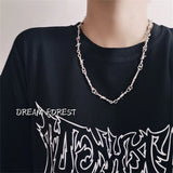 Wire Brambles Iron Unisex Choker Necklace Gothic Punk Style Thorns Chain