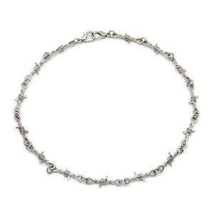 Wire Brambles Iron Unisex Choker Necklace Gothic Punk Style Thorns Chain