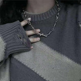 Wire Brambles Iron Choker Necklace Unisex Gothic Punk Style Bracelet