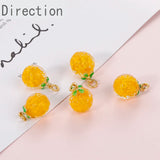 Persimmon Orange Glass Pendant DIY Necklace