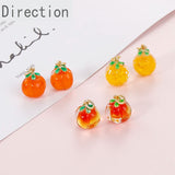 Persimmon Orange Glass Pendant DIY Necklace