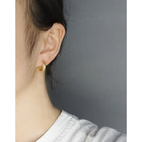 925 Sterling Silver Small Vine Pleated Texture Crossing Earrings