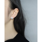 Small Matte Star Brushed Earrings 925 Sterling Silver Textured Female