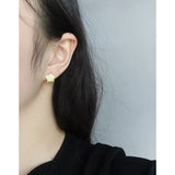Small Matte Star Brushed Earrings 925 Sterling Silver Textured Female