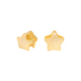 Small Matte Star Brushed Earrings 925 Sterling Silver Textured Female