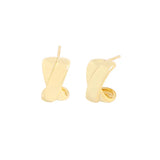 925 Sterling Silver Cross Textured Earrings