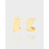 925 Sterling Silver Cross Textured Earrings