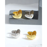 Large Love Earrings, 925 Sterling Silver, Female Texture