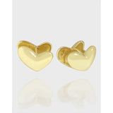 Large Love Earrings, 925 Sterling Silver, Female Texture