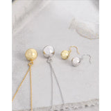 Round Ball Earrings 925 Sterling Silver Ear Hook