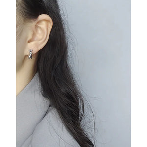 Minimalist Silver Bubble Earrings, 925 Sterling Silver