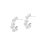 Minimalist Silver Bubble Earrings, 925 Sterling Silver