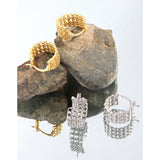 Minimalist Silver Mesh Earrings 925 Sterling Female Texture