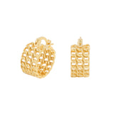 Minimalist Silver Mesh Earrings 925 Sterling Female Texture