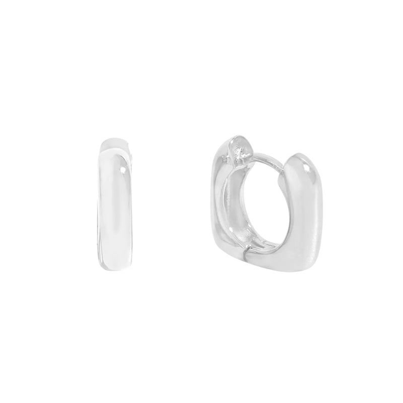 Minimalist U-shaped Circular Arc Earrings, 925 Sterling Silver