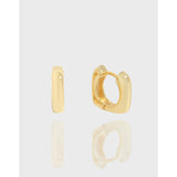 Minimalist U-shaped Circular Arc Earrings, 925 Sterling Silver