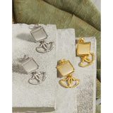 Geometric Retro Square Love Earrings 925 Sterling Silver