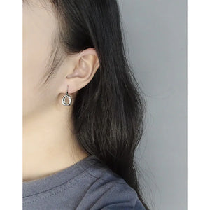 Irregular Silver Ring Earrings 925 Sterling Silver
