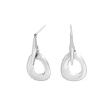Irregular Silver Ring Earrings 925 Sterling Silver