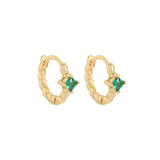 925 Silver Fried Dough Twists Earrings with Zircon Inlay