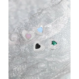 Zircon Earrings, 925 Sterling Silver, Small and Design, Female Texture