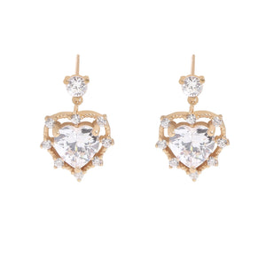 Small Zircon Earrings 925 Silver Female Texture