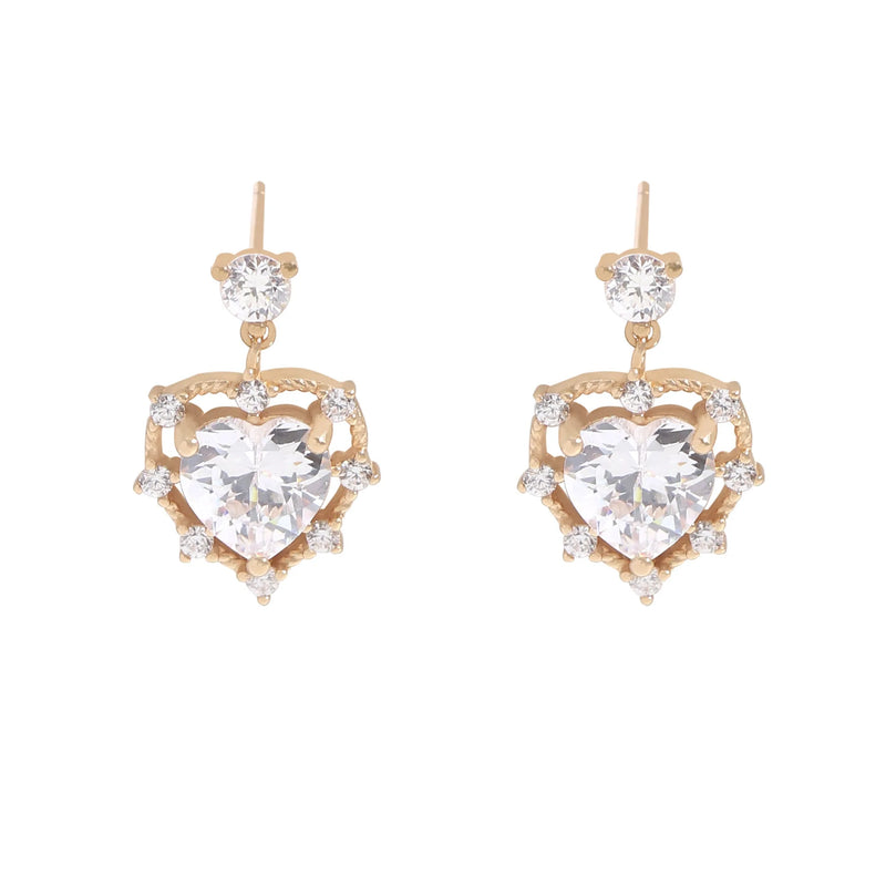 Small Zircon Earrings 925 Silver Female Texture
