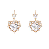 Small Zircon Earrings 925 Silver Female Texture
