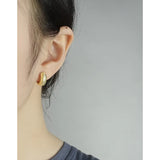 Small Single Row Zircon Earrings, 925 Sterling Silver