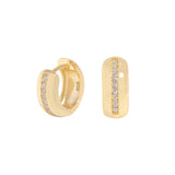 Small Single Row Zircon Earrings, 925 Sterling Silver