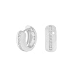 Small Single Row Zircon Earrings, 925 Sterling Silver