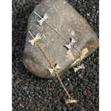 Zircon Bow Earrings, 925 Silver, Female Texture