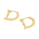 Pleated Texture Letter D Earrings 925 Sterling Silver Female Earrings