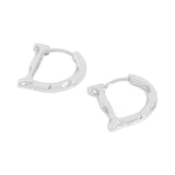 Pleated Texture Letter D Earrings 925 Sterling Silver Female Earrings