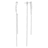 Small Zircon Chain Tassel Earrings 925 Silver