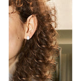Micro Inlaid Zircon 925 Sterling Silver Diamond Earrings