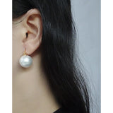 Small & Versatile Kettlebell Cotton Pearl Earrings 925 Sterling Silver