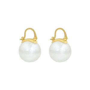 Small & Versatile Kettlebell Cotton Pearl Earrings 925 Sterling Silver