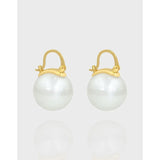 Small & Versatile Kettlebell Cotton Pearl Earrings 925 Sterling Silver