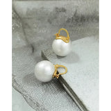 Small & Versatile Kettlebell Cotton Pearl Earrings 925 Sterling Silver