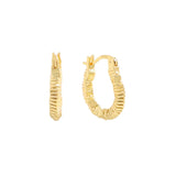 925 Sterling Silver Irregular Face Fold Earrings