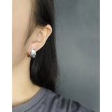 Irregular Wide Face Matte Earstuds 925 Sterling Silver