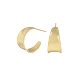 Irregular Wide Face Matte Earstuds 925 Sterling Silver